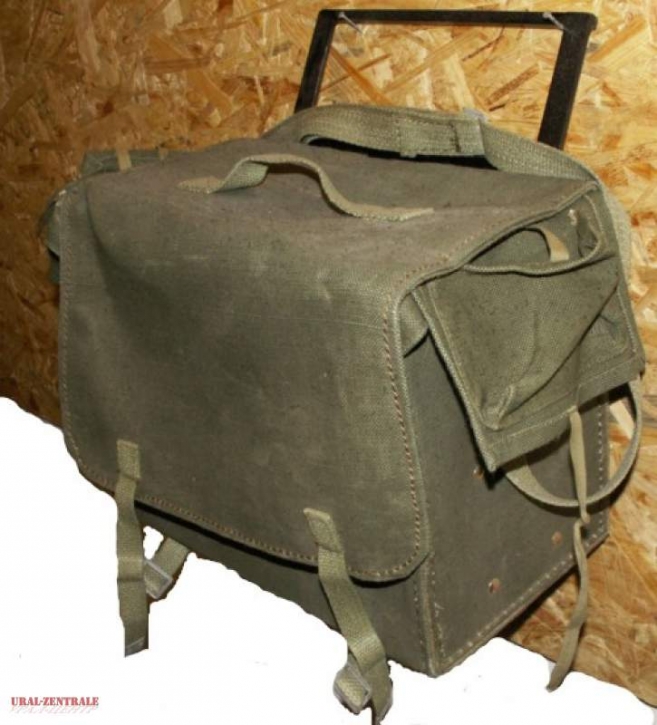 Satteltasche aus kräftigem Militär-Gewebe