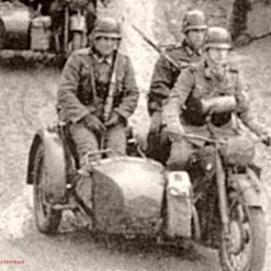 Satteltasche aus kräftigem Militär-Gewebe
