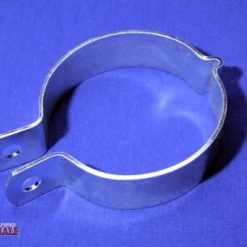 Exhaust clamp for cigar-shaped muffler