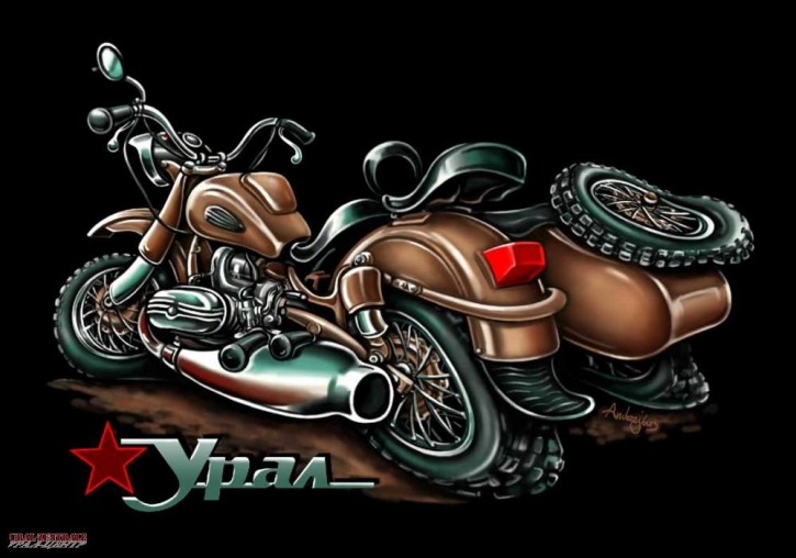 T-shirt black Ural, size XXXL
