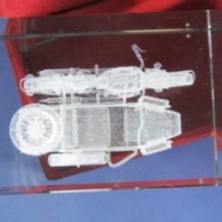 M72 lasered in glass block