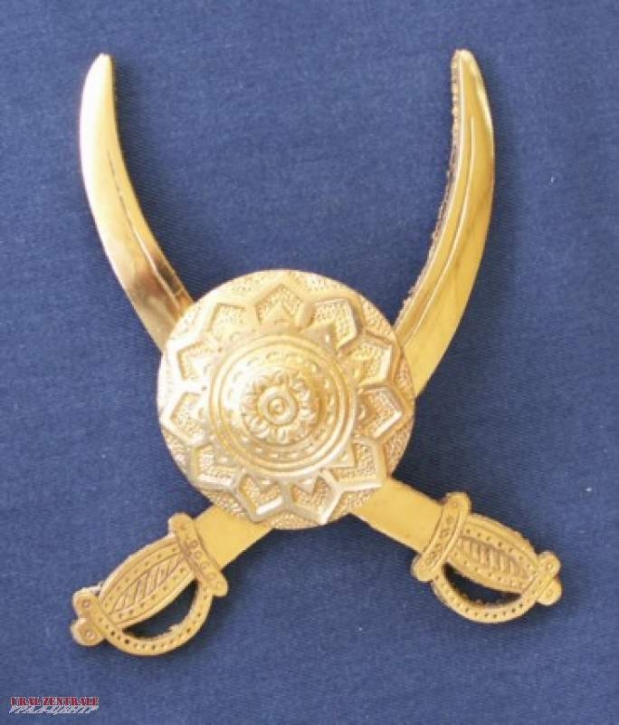 Big brass sabre emblem, two-piece
