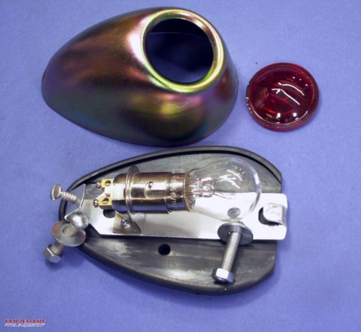 M72 tail light anodised, with brake light, without license plate