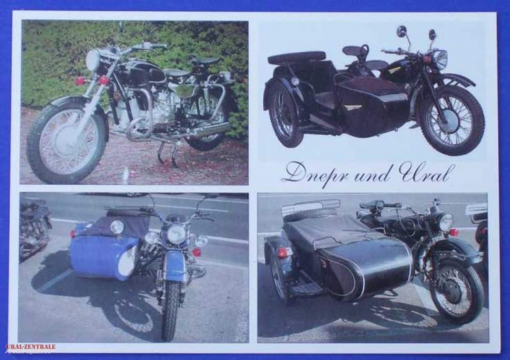 Post card Dnepr and Ural